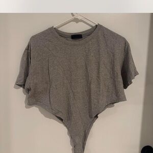 Gray Women's Asymmetrical Top